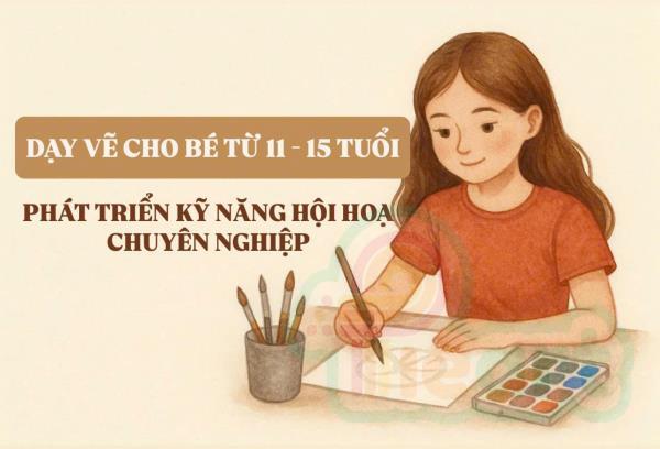 Dạy vẽ cho bé 11-15 tuổi: Phát triển kĩ năng hội họa chuyên nghiệp