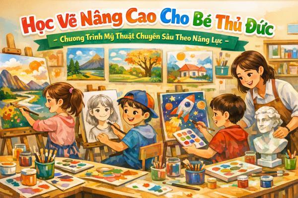 Học Vẽ Nâng Cao Cho Bé Thủ Đức – Chương Trình Mỹ Thuật Chuyên Sâu Theo Năng Lực