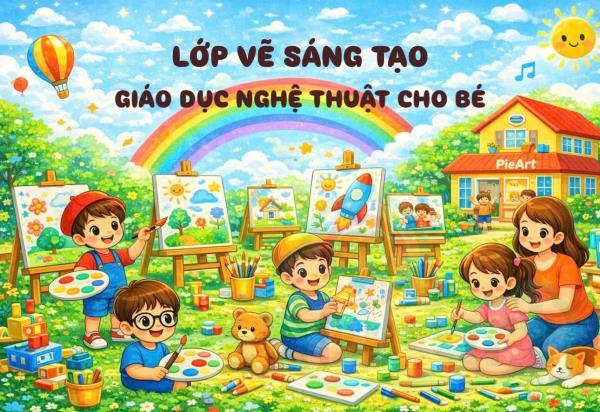 Lớp học vẽ PieArt: Lớp vẽ sáng tạo, giáo dục nghệ thuật cho bé tại Thủ Đức