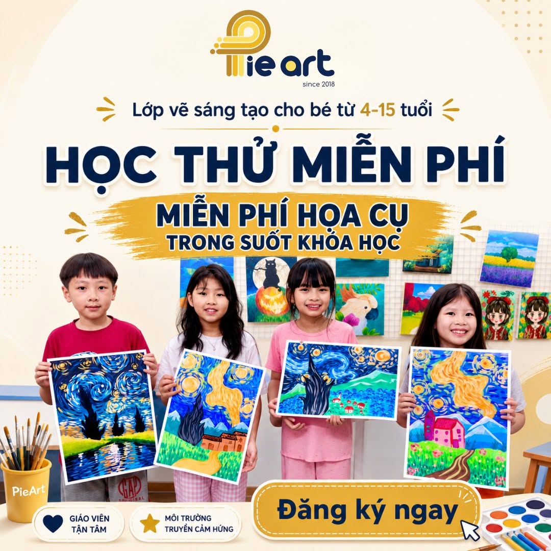 Khóa hè Lớp Vẽ PieArt